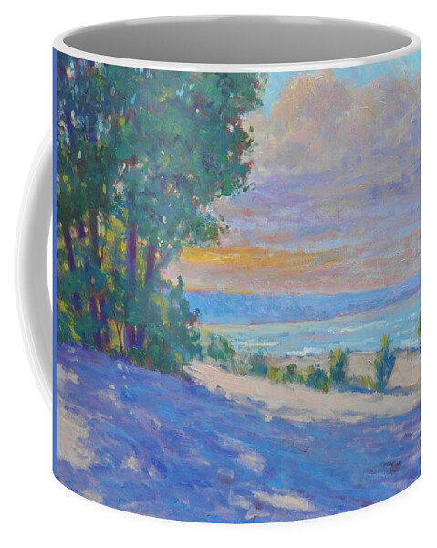 Beach Coffee Mug featuring the painting The Cool of Evening by Michael Camp