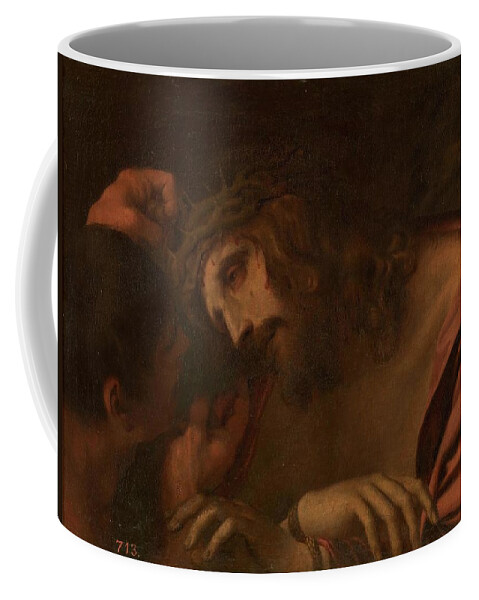 Andrea Sacchi Coffee Mug featuring the painting 'The Crowning with Thorns'. XVII century. Oil on ... by Andrea Sacchi -1599-1661-
