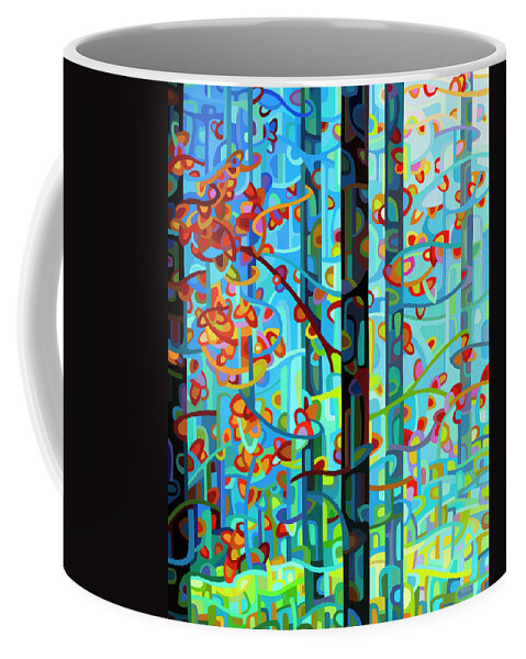 Blue Coffee Mug featuring the painting The Deep by Mandy Budan