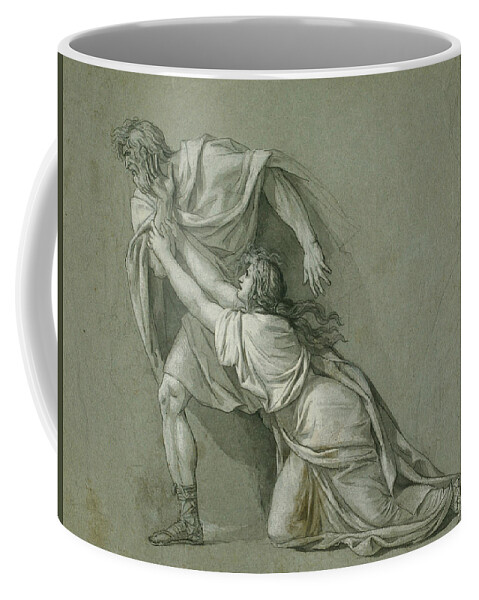 19th Century Art Coffee Mug featuring the drawing The Departure of Marcus Attilius Regulus for Carthage by Jacques-Louis David