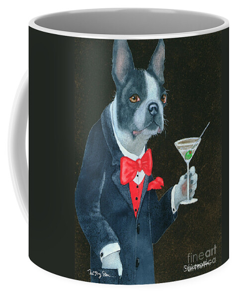 Boston Terrier Coffee Mug featuring the painting The Dog Star... by Will Bullas