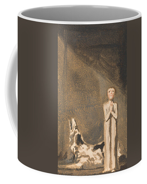 English Art Coffee Mug featuring the drawing The First Book of Urizen, Plate 24 by William Blake