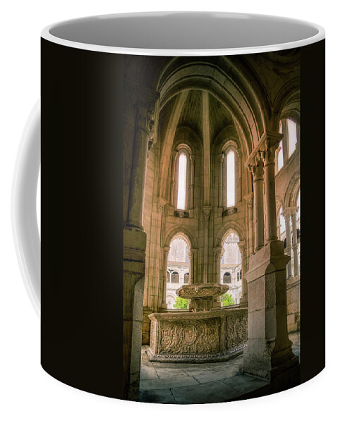 Renaissance Coffee Mug featuring the photograph The fountain in the cloister of silence by Micah Offman