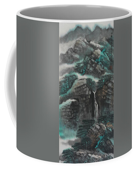 Chinese Watercolor Coffee Mug featuring the painting The Four Seasons Version 1 - Spring by Jenny Sanders