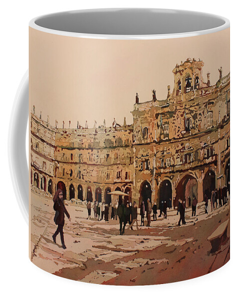 Salamanca Coffee Mug featuring the painting The Heart of Salamanca by Jenny Armitage