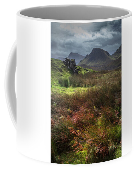 Clouds Coffee Mug featuring the photograph The Highlands of Quiraing by Debra and Dave Vanderlaan
