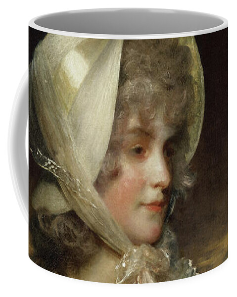 The Honorable Lucy Byng Coffee Mug featuring the painting The Honerable Lucy Byng by John Hoppner by Rolando Burbon