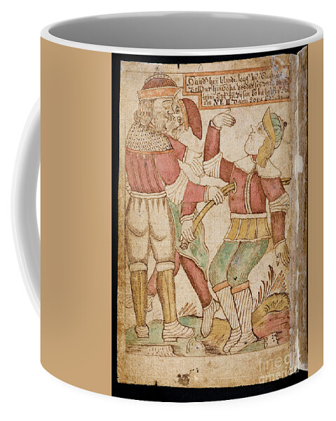 Nordic Mythology Coffee Mug featuring the painting The Killing Of Balder, From 'melsted's Edda' by Icelandic School