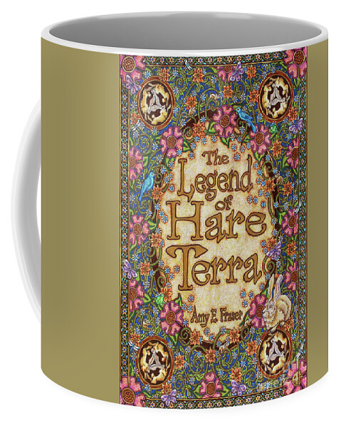 Hare Coffee Mug featuring the painting The Legend of Hare Terra - Title Page 1 by Amy E Fraser