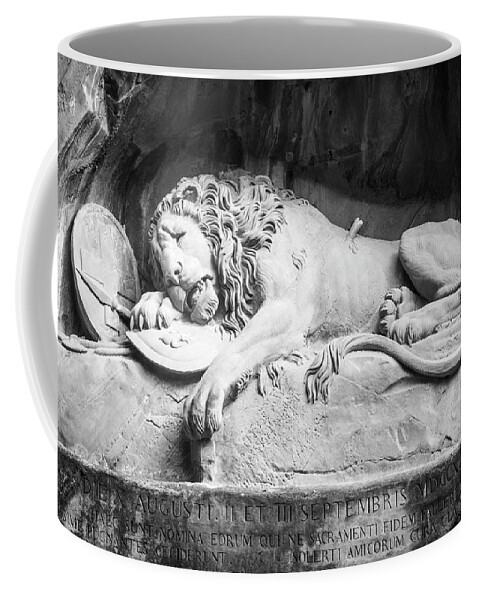 Europe Coffee Mug featuring the photograph The Lion of Lucerne by Mary Lee Dereske
