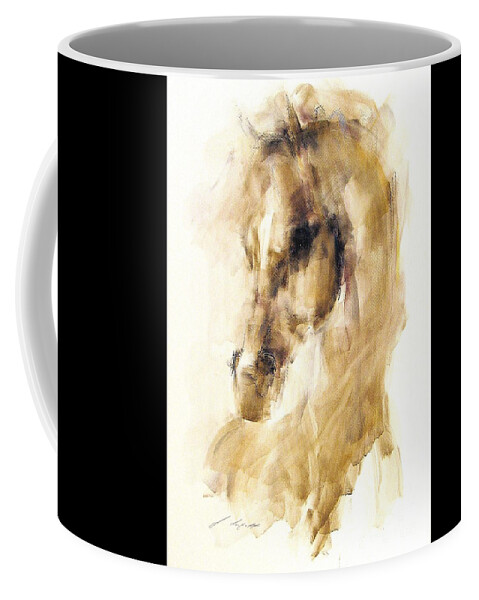 Horse Coffee Mug featuring the painting The Magician by Janette Lockett