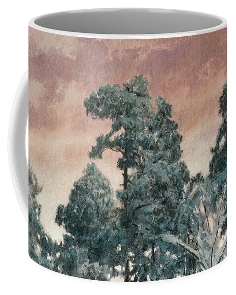 Hans Saele Coffee Mug featuring the painting The Mars Red Hour by Hans Egil Saele