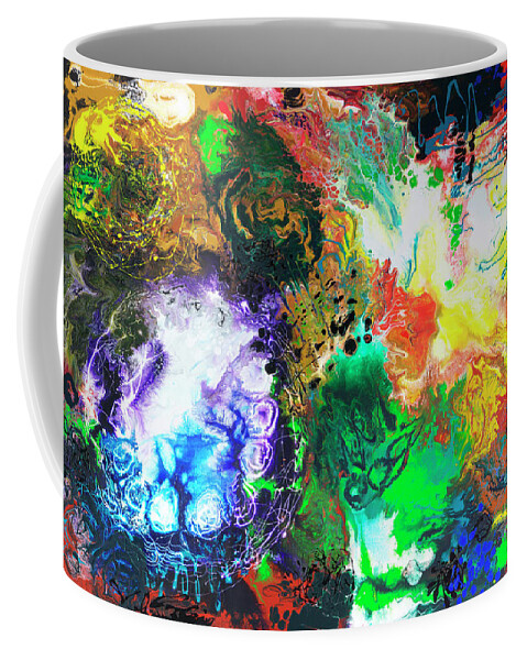 Abstract Coffee Mug featuring the painting The Next Chapter by Sally Trace
