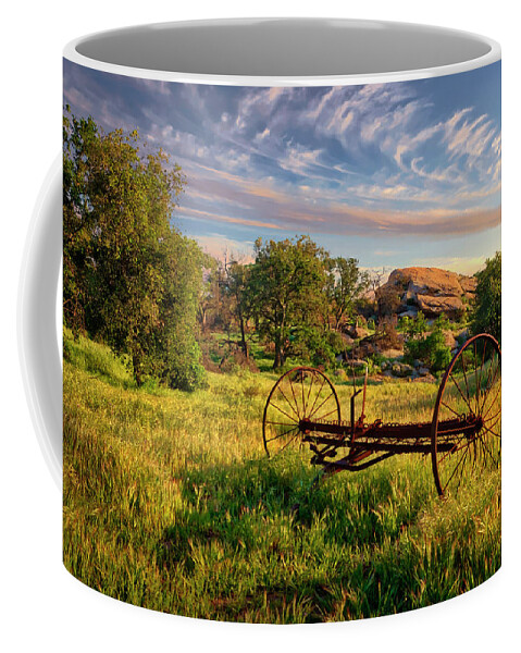 Old Mower Coffee Mug featuring the photograph The Old Hay Rake by Endre Balogh