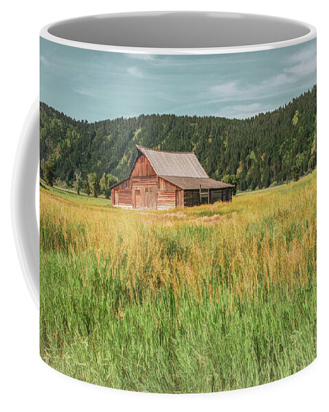 T A Moulton Barn Coffee Mug featuring the photograph The Other Side of Moulton Barn by Marcy Wielfaert