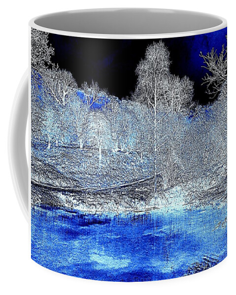 Trees Coffee Mug featuring the photograph The Pond in Winter.  by VIVA Anderson