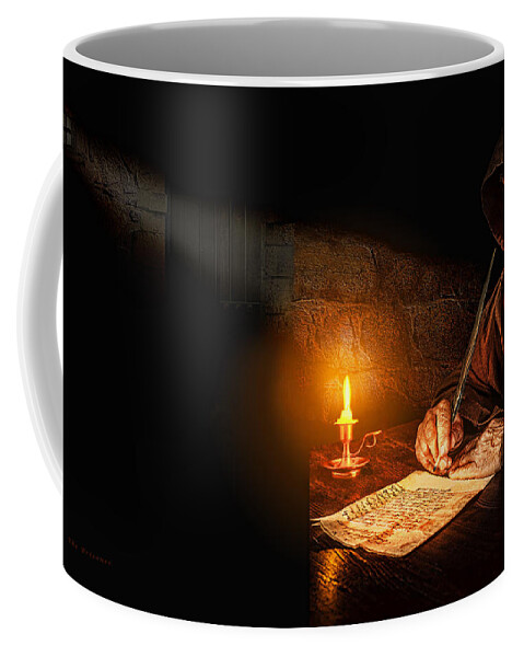 Prison Coffee Mug featuring the digital art The Prisoner by Mark Allen