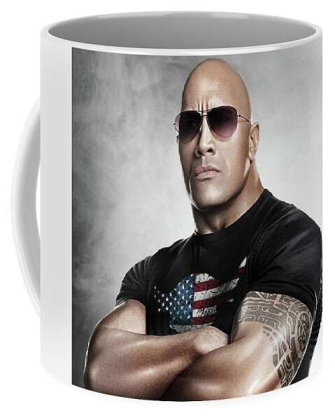 The Rock Coffee Mug featuring the photograph The Rock Dwayne Johnson I I by Movie Poster Prints
