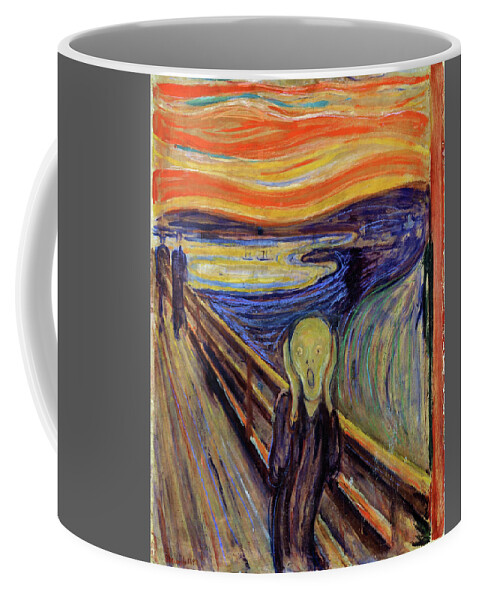 Edvard Munch Coffee Mug featuring the painting The Scream 1893 - Digital Remastered Edition2 by Edvard Munch