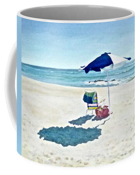 Sea Coffee Mug featuring the painting The Sea Air by Ellen Paull