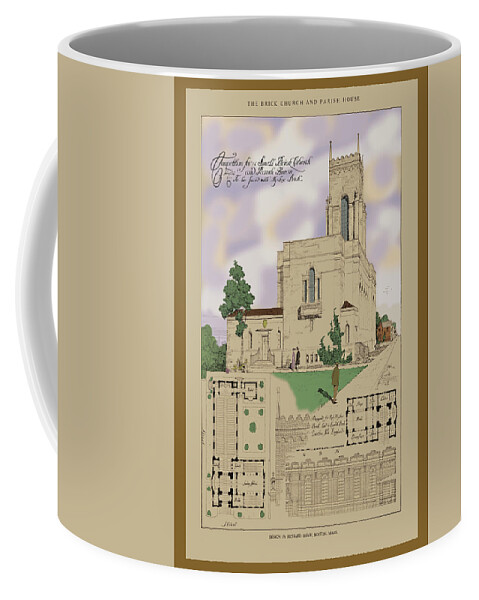 Church Coffee Mug featuring the painting The Shaw Church by Anonymous