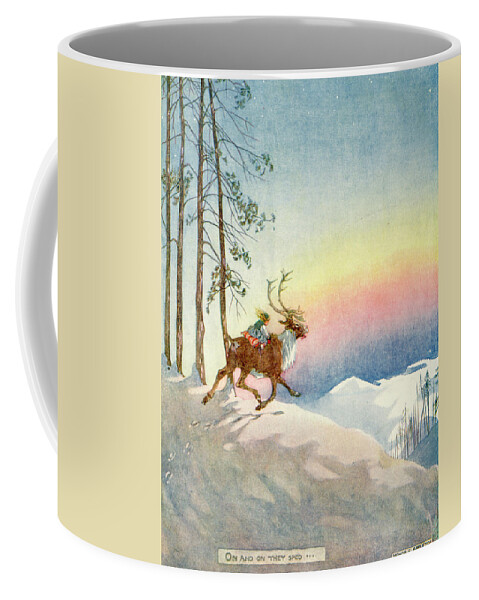 Fairy Tales Coffee Mug featuring the mixed media The Snow Queen, illustration from by Honor C Appleton