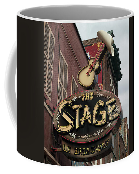 Route 66 Coffee Mug featuring the painting The Stage on Broadway, Nashville, Tennessee by 