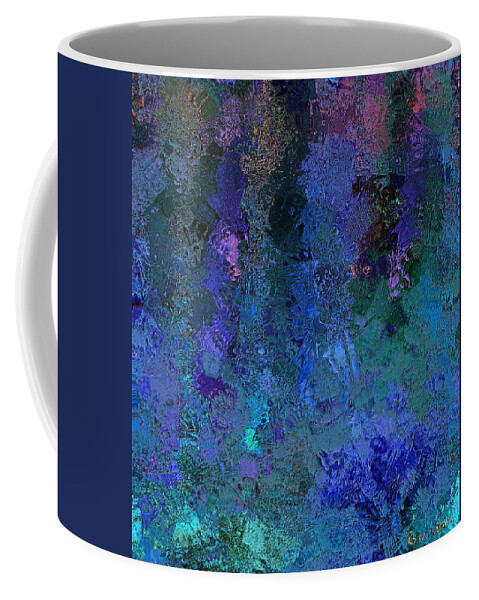  Coffee Mug featuring the mixed media The Surface of Sadness by Rein Nomm