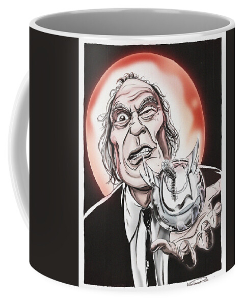 Phantasm Coffee Mug featuring the mixed media the Tall Man by Kynn Peterkin