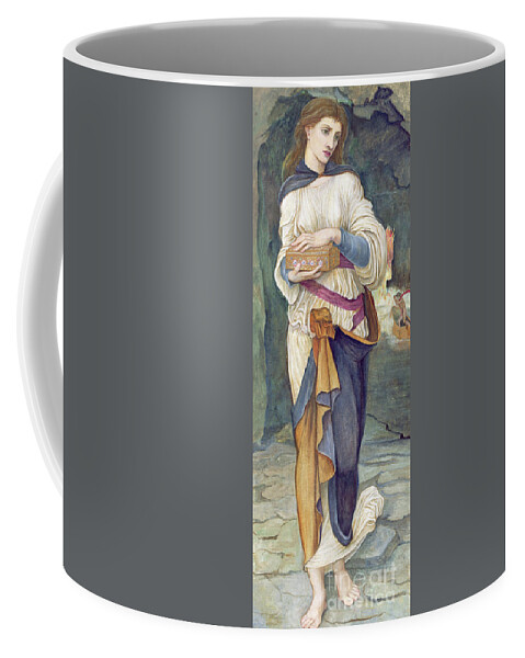 Maiden Coffee Mug featuring the painting The Task of the Casket by John Roddam Spencer Stanhope