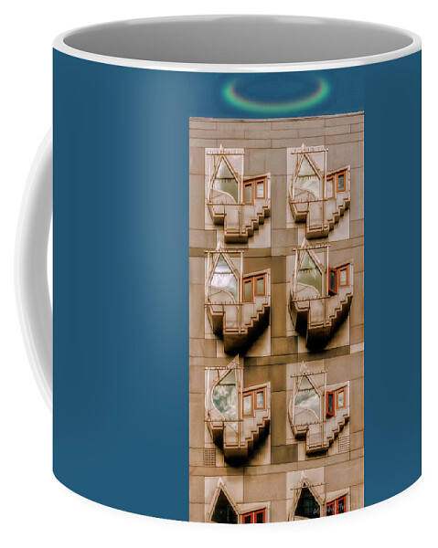 Windows Coffee Mug featuring the photograph The thinking rooms Cloudy Sky by Micah Offman