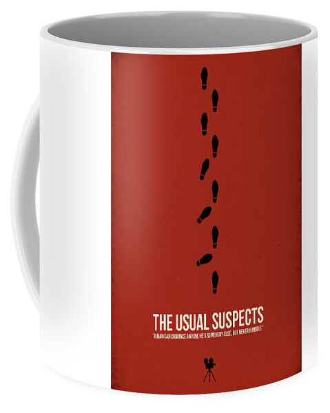 The Usual Suspects Coffee Mug featuring the digital art The Usual Suspects by Naxart Studio