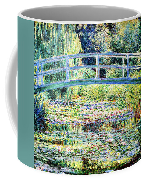 Water Lily Pond Coffee Mug featuring the painting The Water Lily Pond by Monet by Claude Monet