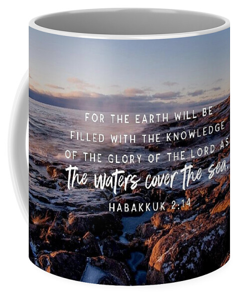  Coffee Mug featuring the photograph The Waters Cover the Sea by Karen Kelm