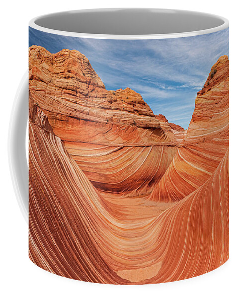 Natural Coffee Mug featuring the photograph The Wave by Tibor Vari