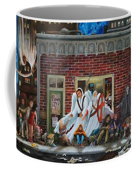 Innocent Coffee Mug featuring the painting The Wheat, The Tares and The Principalities by Matt Konar