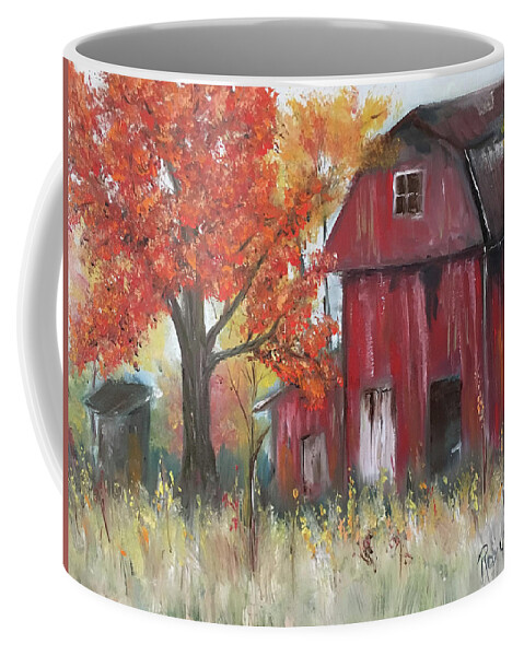 Barn Coffee Mug featuring the photograph The Abandoned Barn by Roxy Rich