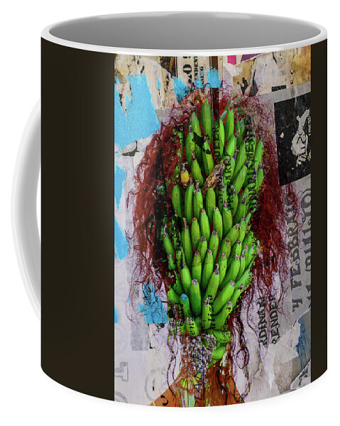 Woman Coffee Mug featuring the digital art Thinking of bananas by Gabi Hampe
