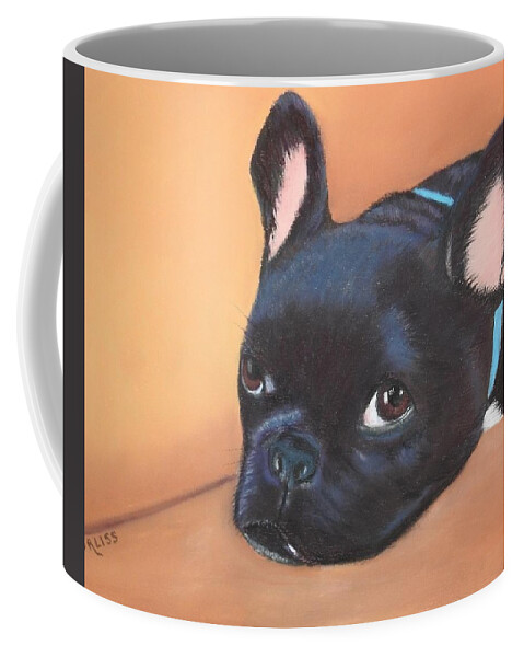 Dog Coffee Mug featuring the pastel This Is Max by Carol Corliss