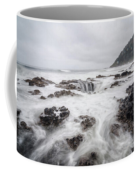 Thor Coffee Mug featuring the photograph Thor's Well Motion Blur by Ryan Ketterer