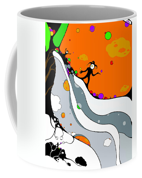Avatar Coffee Mug featuring the drawing Thoughtful Jesters by Craig Tilley