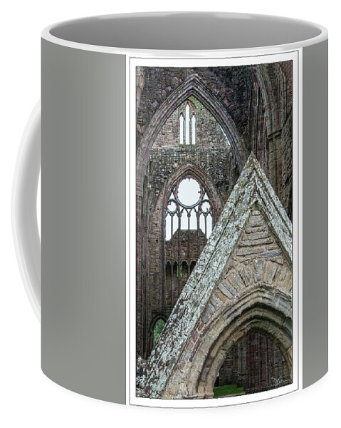 Arches Coffee Mug featuring the photograph Through the Arches in Tintern Abbey by Peggy Dietz