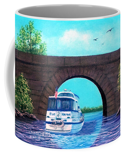 Through Coffee Mug featuring the painting Through the Hole in the Wall by Sarah Irland
