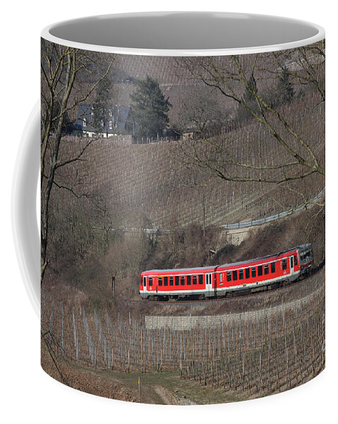 Deutsche Bahn Coffee Mug featuring the photograph Through Winter Vineyards by Steve Ember