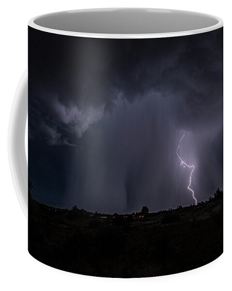 © 2019 Lou Novick All Rights Reversed Coffee Mug featuring the photograph Thunderstorm #5 by Lou Novick