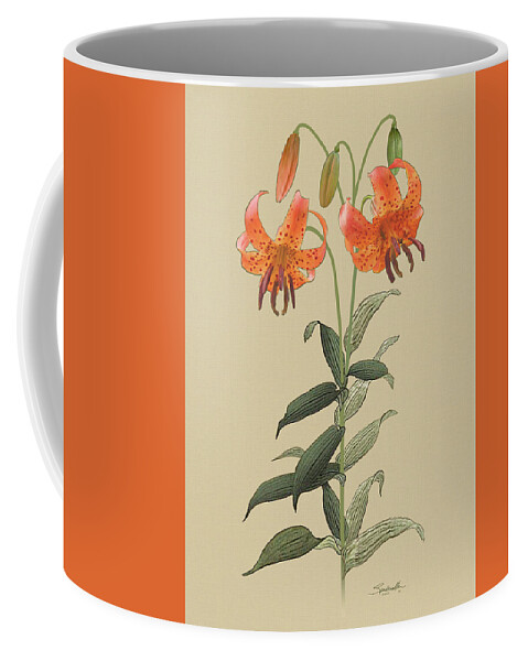 Flower Coffee Mug featuring the digital art Tiger Tiger Burning Bright by M Spadecaller