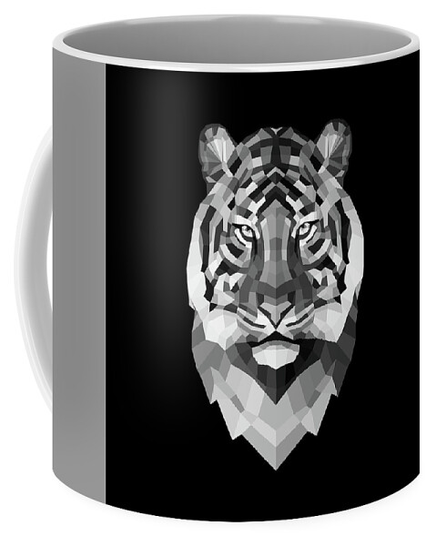 Tiger Coffee Mug featuring the digital art Tiger's Face by Naxart Studio