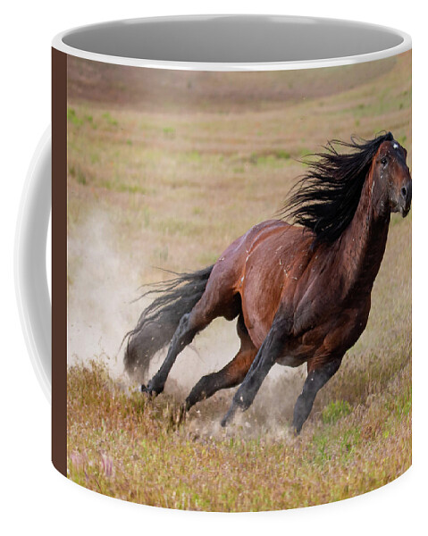 Wild Horses Coffee Mug featuring the photograph Tight Curves by Mary Hone