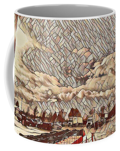 Tiled Coffee Mug featuring the photograph Tiled sky by Steven Wills