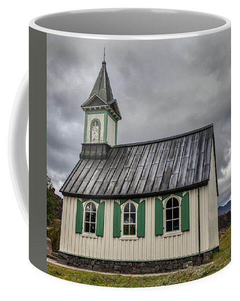 Iceland Coffee Mug featuring the photograph Tiny Church of Iceland by David Letts
